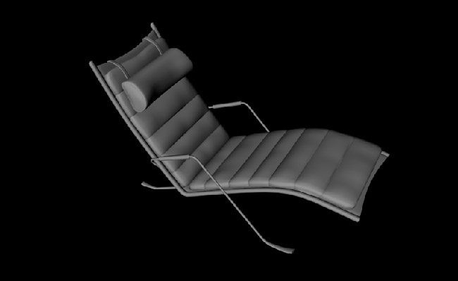 晒太阳的躺椅三维模型C4D素材
