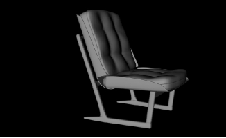 简单化简易椅子造型三维家具模型