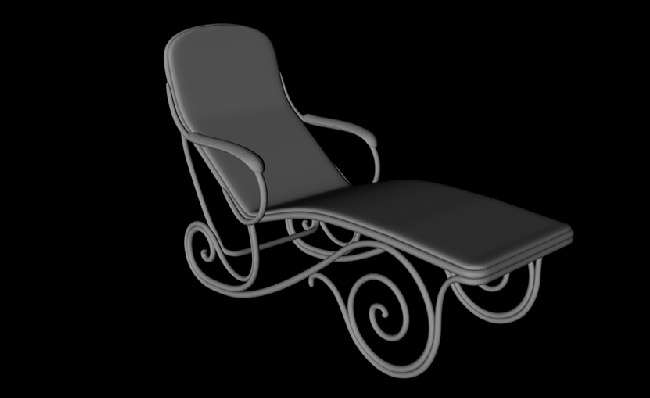 休闲娱乐躺椅摇椅造型模型