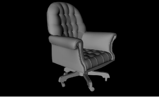 圆弧包边商务办公椅子造型C4D模型