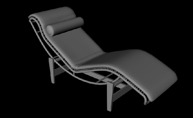休闲躺椅造型C4D模型