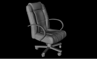能滑动的老板椅造型三维
