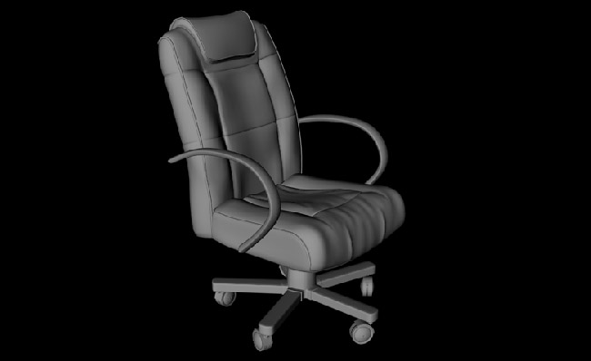 能滑动的老板椅造型三维模型素材