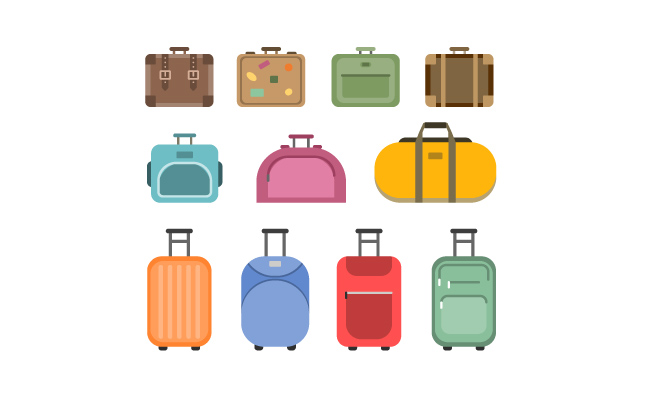 不同的旅行箱行李手提箱旅游包