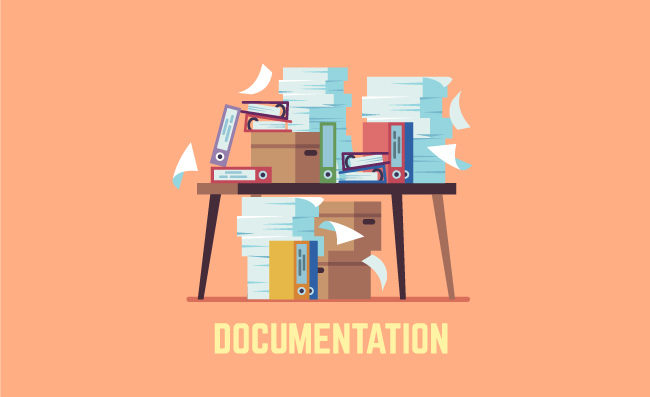 堆积的办公室文件夹会计文件堆办公纸质文件