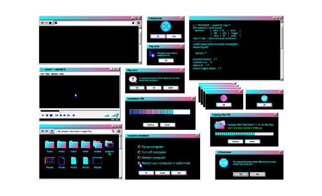 复古软件用户界面电脑主题弹出式窗口互联网浏览器文件管理器计算机屏幕面板