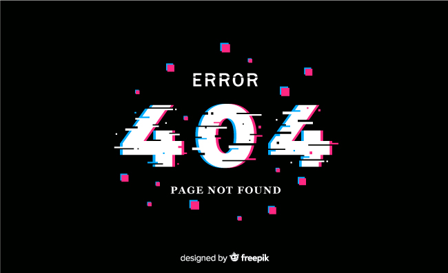 黑色404错误页面设计矢量素材