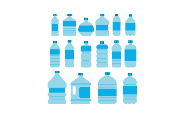 空的塑料瓶液体容器净水饮料大桶矿泉水矢量塑料瓶