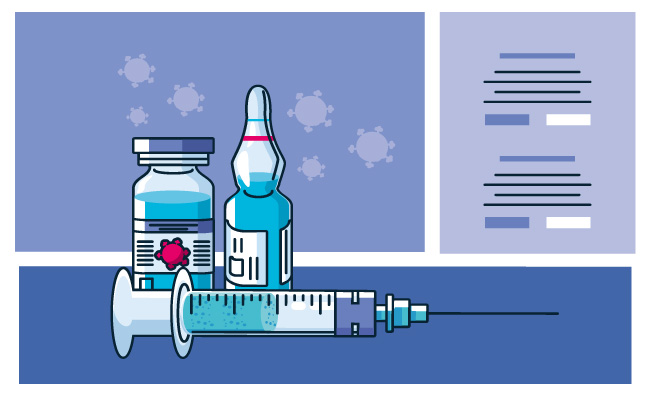 医院注射器药剂疫苗注射矢量素材