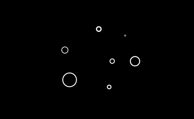 多个白色小圆圈点缀动画效果MG视频制作素材