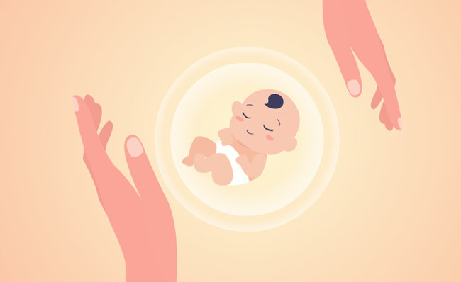 保护婴儿育儿健康成长主题MG动画课件制作素材