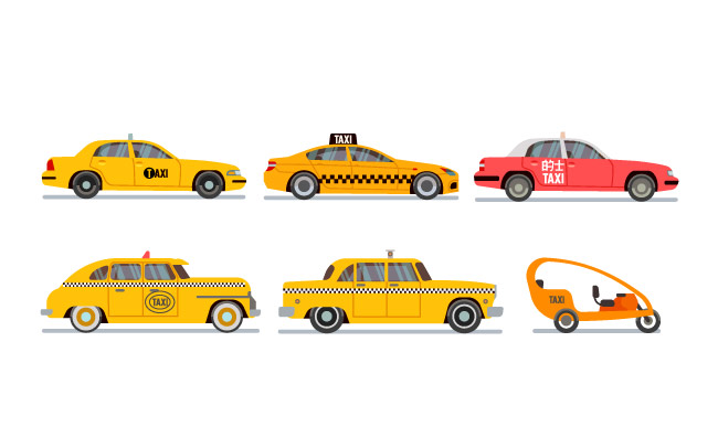 城市出租车运输车辆插图