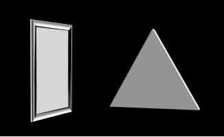 窗户窗口三维三角形图标