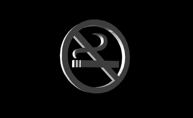 禁止吸烟图标三维立体旋转动画an视频模板