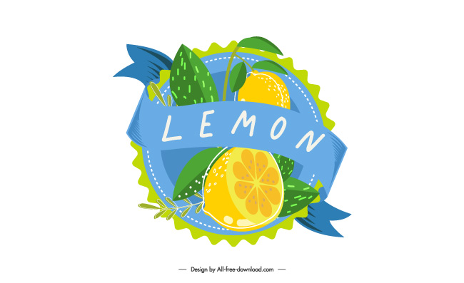 标签水果标识柠檬矢量