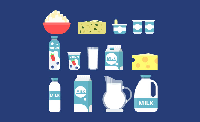 不同奶制品新鲜牛奶产品玻璃瓶插图