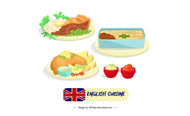传统英式菜肴元素古典美食