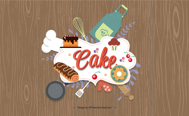 糕点蛋糕厨房用具图标装饰
