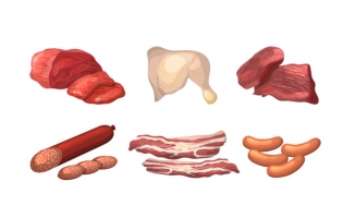 卡通风格食物肉牛肉羊肉