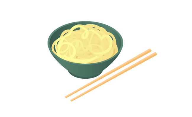 卡通面条食品筷子图标
