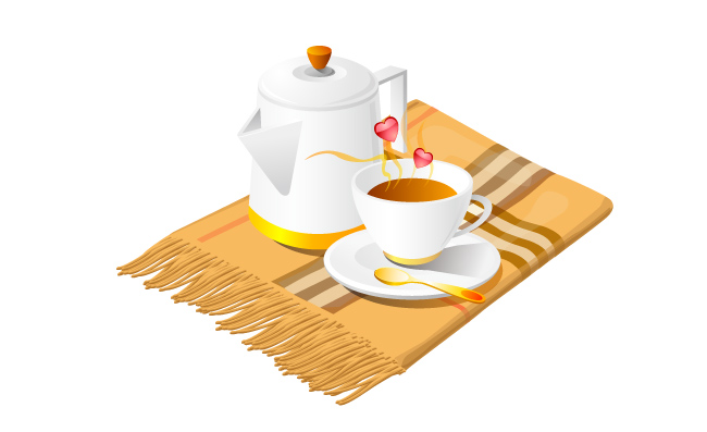 奶茶水壶精致咖啡杯素材