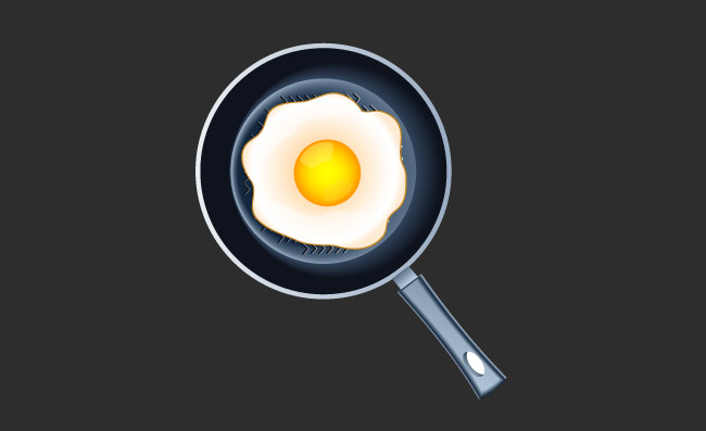 平底锅上的鸡蛋煎鸡蛋素材