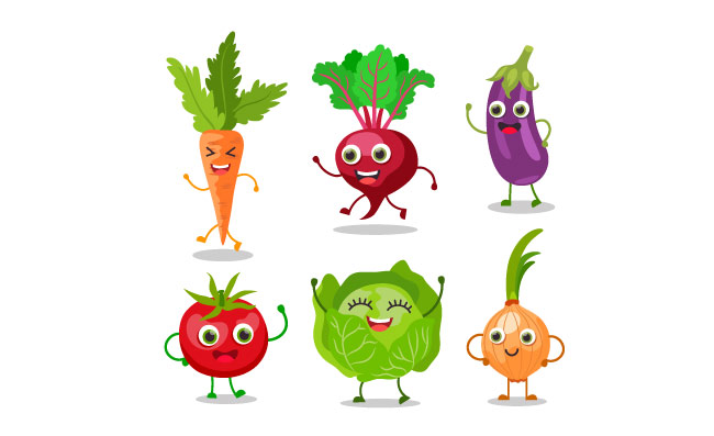 蔬菜卡通人物矢量图片