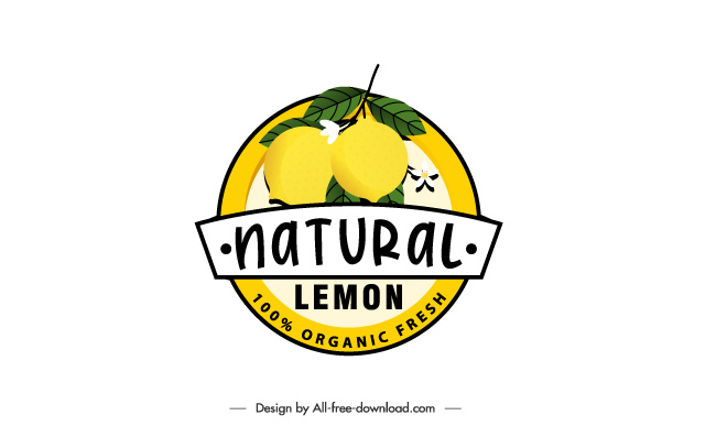 水果柠檬标签素材