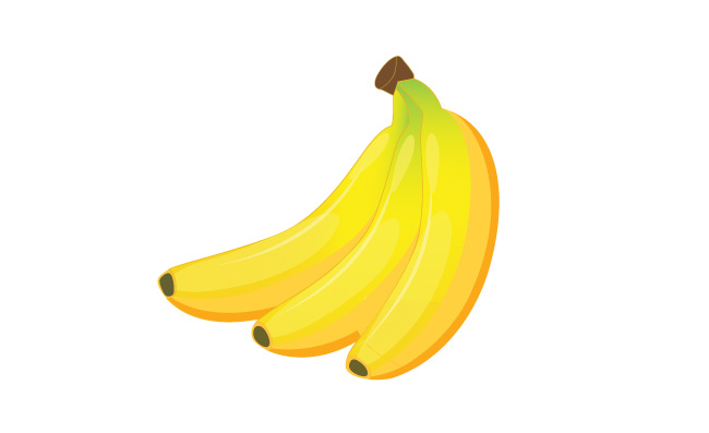 香蕉矢量卡通水果元素