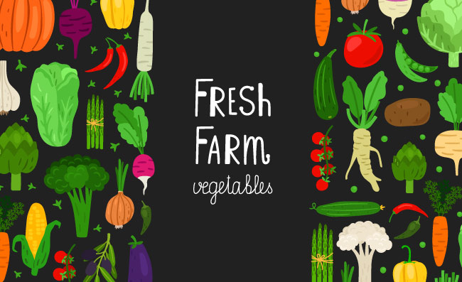 新鲜蔬菜素食食品农场蔬菜南瓜茄子西兰花芦笋的插图