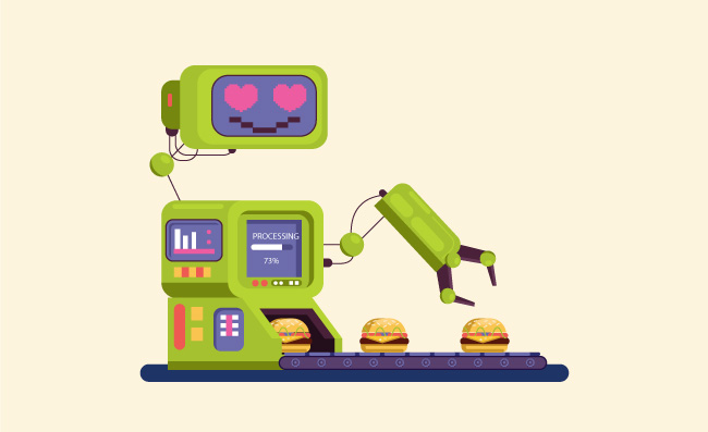 自助送餐机器人