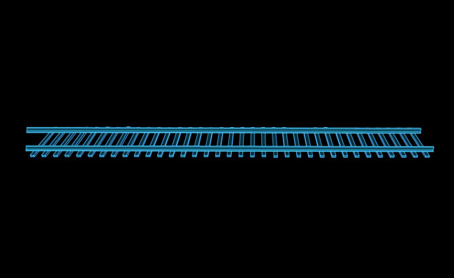 科技感蓝色铁路轨道矢量卡通素材模板