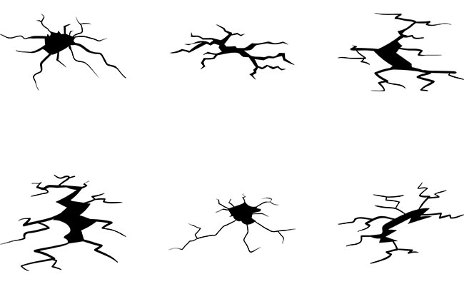 六组地面破裂图标特效模板素材