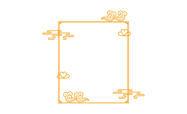 祥云装饰金色方框