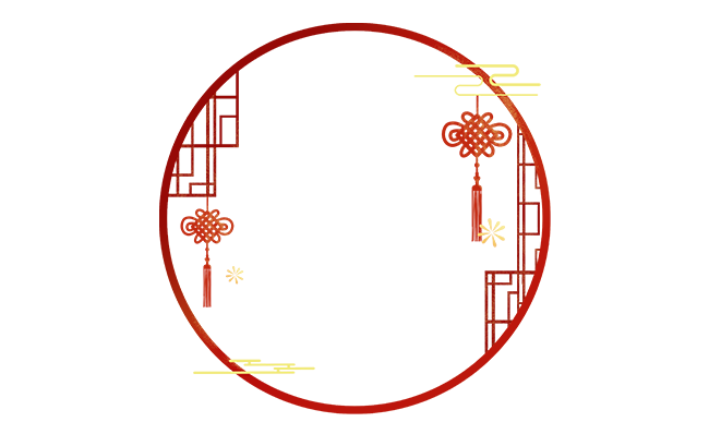 中国风圆形装饰框