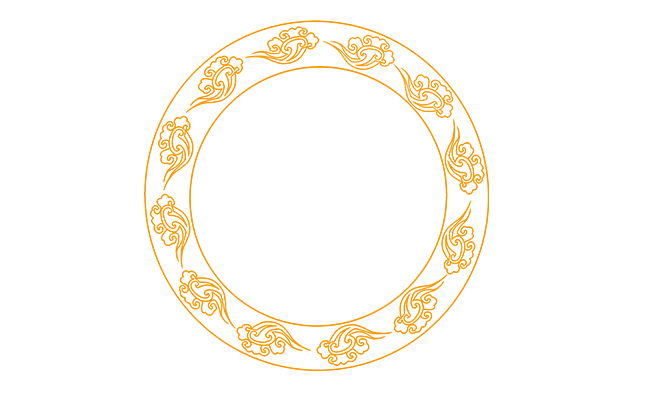 中国风祥云装饰圆环