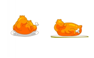 烤鸭烧鸡美食动漫动画道
