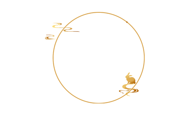 金色圆形中国风边框