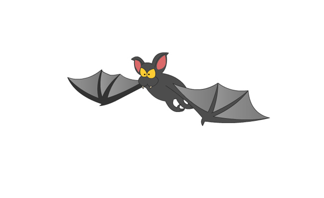 蝙蝠飞行的动作二维动画模板素材