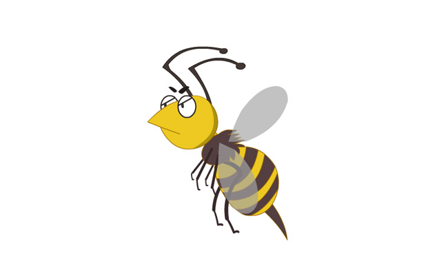 卡通动漫蜜蜂飞舞的动作动画模板素材