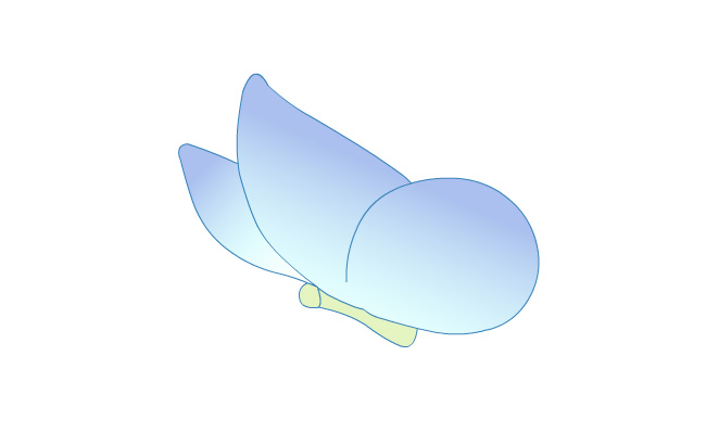 蓝色飞舞的蝴蝶动作动画模板素材