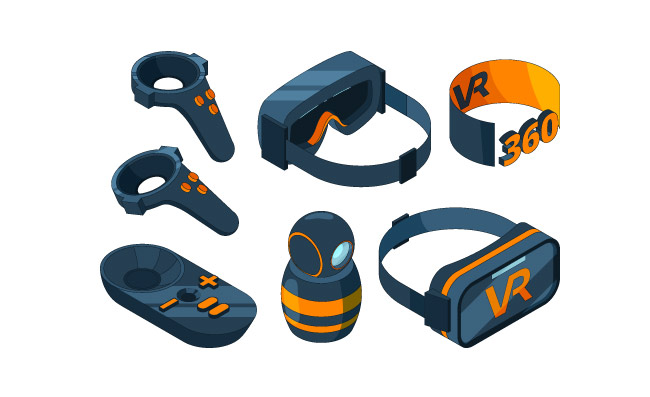 VR等距图标沉浸式虚拟现实体验游戏设备头盔和眼镜模拟器矢量3D图片头盔设备设备技术vr的插图VR等距图标沉浸式虚拟现实体验游戏设备头盔和眼镜模拟器矢量3D图片
