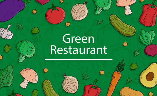 绿色蔬菜矢量手绘插画