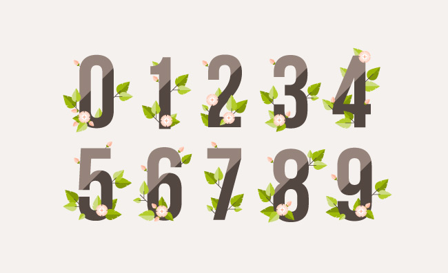 创意数字矢量素材