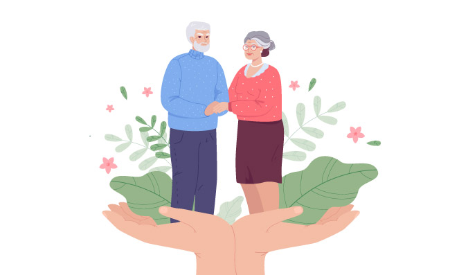 关爱老年人为老年夫妇成人或父母提供医疗支持和帮助
