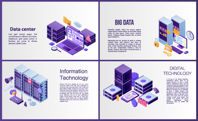 数据中心服务器矢量网络终端设备等距元素
