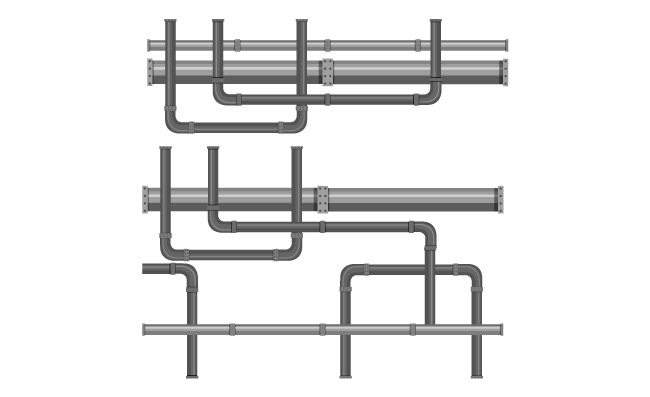 水管系统地图矢量图