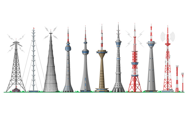 信号塔卡通矢量素材