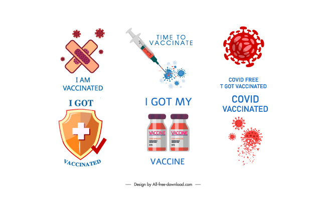 医学病毒Covid19疫苗接种设计元素