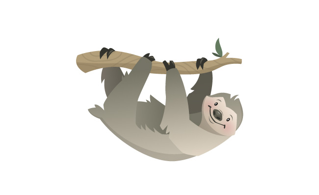 懒惰热带丛林马戏团或动物园的动物挂在树枝上的灰熊野生动物时尚异国情调的幼稚印刷品非洲动物角色海报传染媒介现代唯一动画片被隔绝的例证